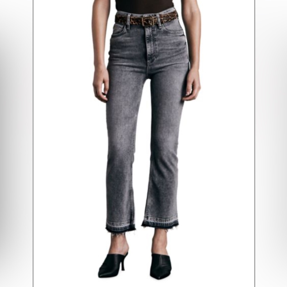 Women's Gray High-Waisted Jeans